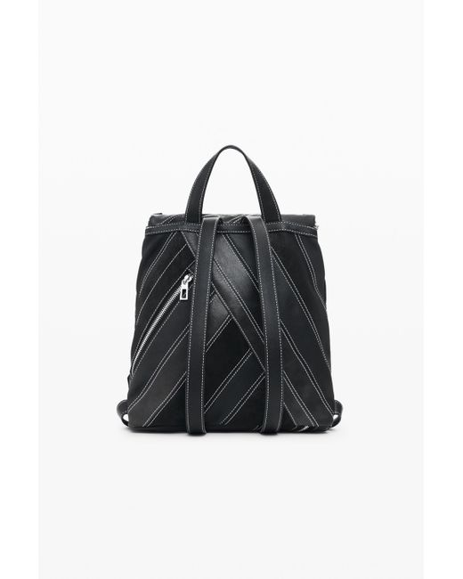 Desigual Black Small Faux Leather Backpack With Buckles