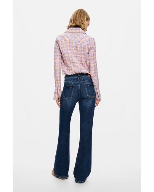 Desigual Blue Washed Flared Jeans