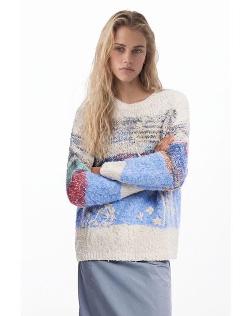 Desigual Blue Knit Sweater
