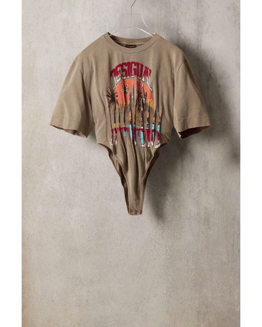 Desigual Natural Palm Tree Studio Bodysuit