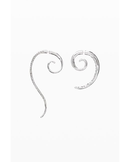 Desigual Black Zalio Spiral Earrings