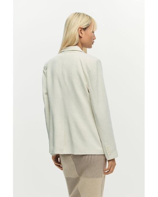 Desigual Natural Patchwork Blazer, Viscose