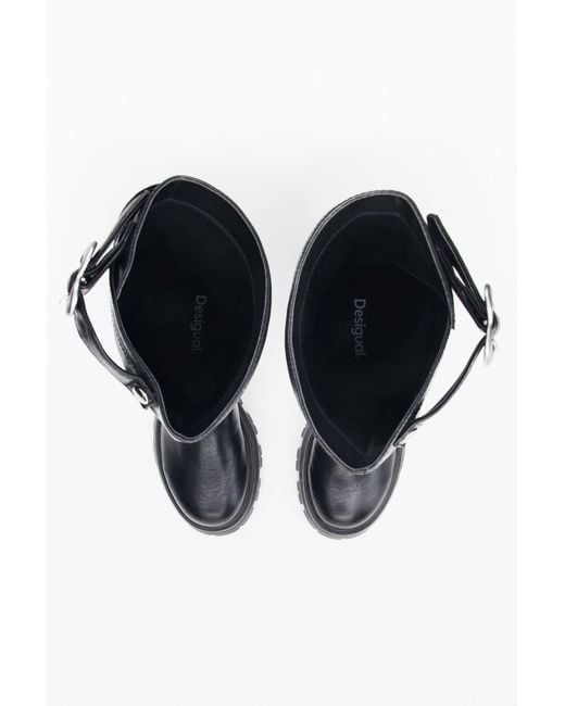 Desigual Black Maitrepierre Heart Biker Boots