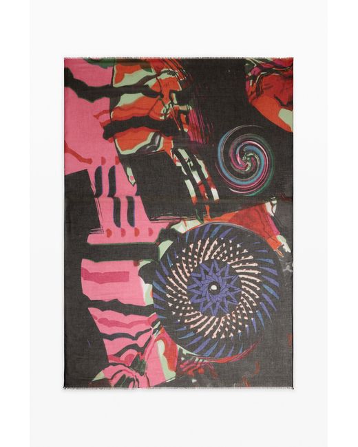 Desigual Multicolor Printed Lacroix Scarf, Polyester