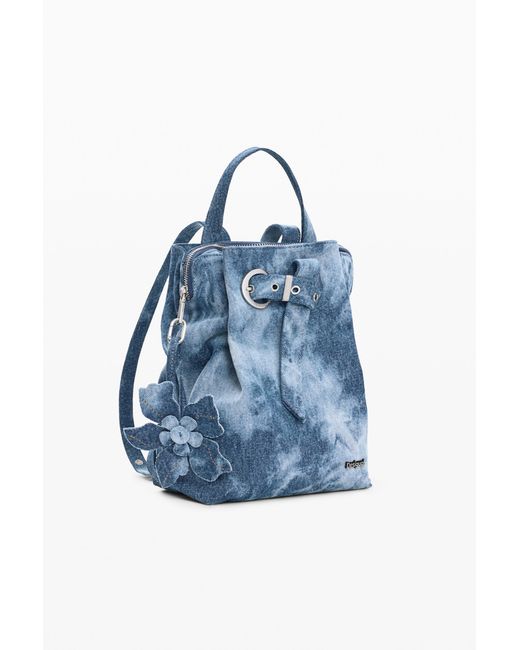 Desigual Blue Small Denim Backpack