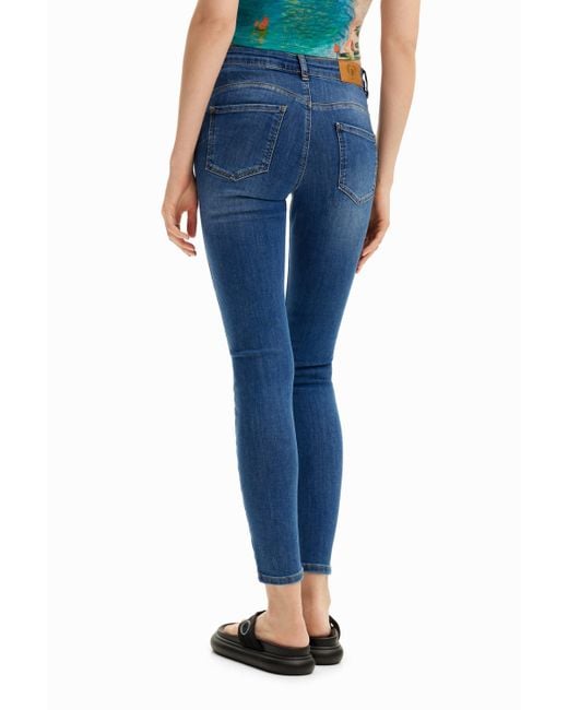 Desigual Blue Slim Push-up Jeans