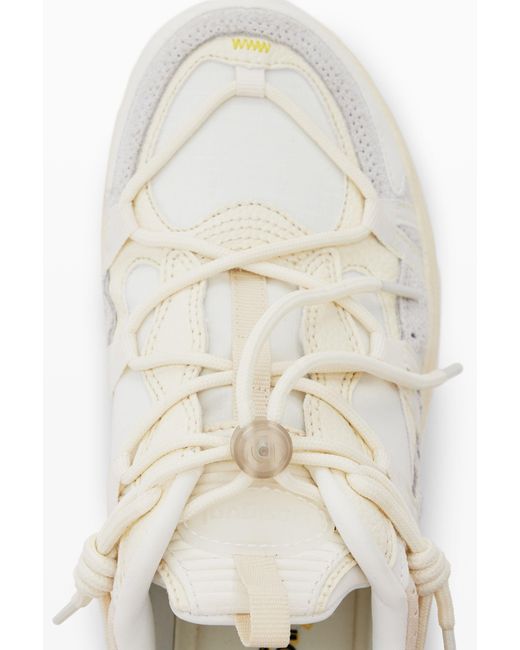 Desigual White Trekking Runner Sneakers