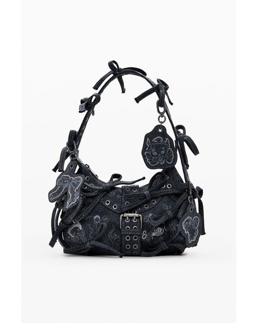 Desigual Black Y2K María Escoté Bag, Cotton
