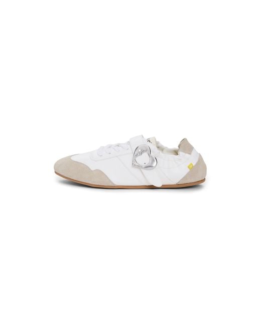 Desigual White Leather Buckle Sneaker