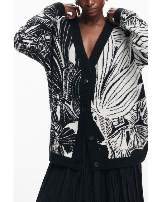 Desigual Black Printed Cardigan