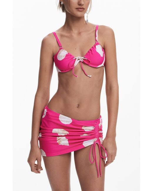 Desigual Red Mini Skirt Shells