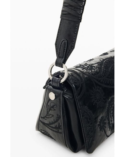 Desigual White Small Quilted Bag, Polyurethane