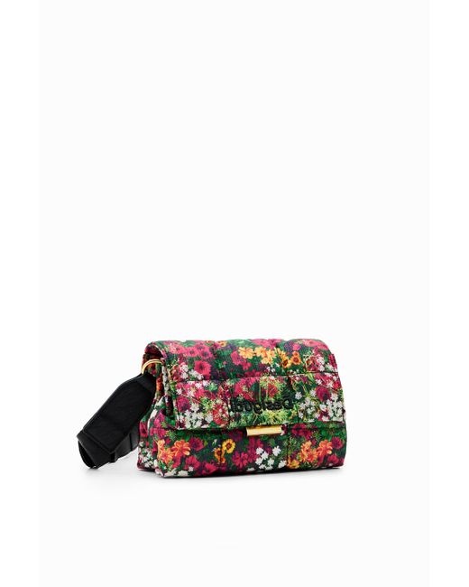 Desigual Green Kleine Umhängetasche Blumen