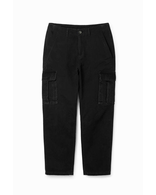 Pantalon Cargo Patchwork, Coton, Noir Desigual pour homme en coloris Black