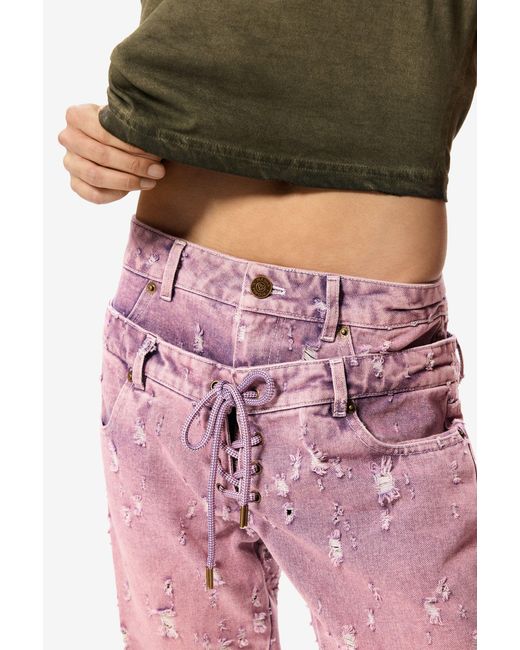 Desigual Red Jeans Masha Popova, Cotton
