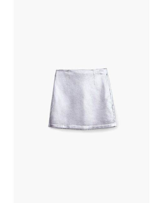 Desigual Pink Metallic Miniskirt, Cotton