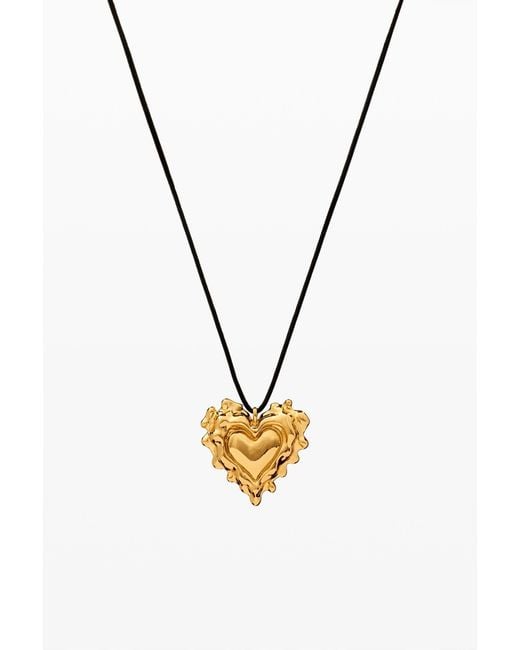 Desigual Metallic Heart Pendant Zalio