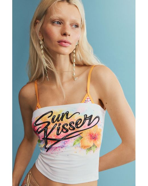 Desigual Black Strapless Top, Cotton