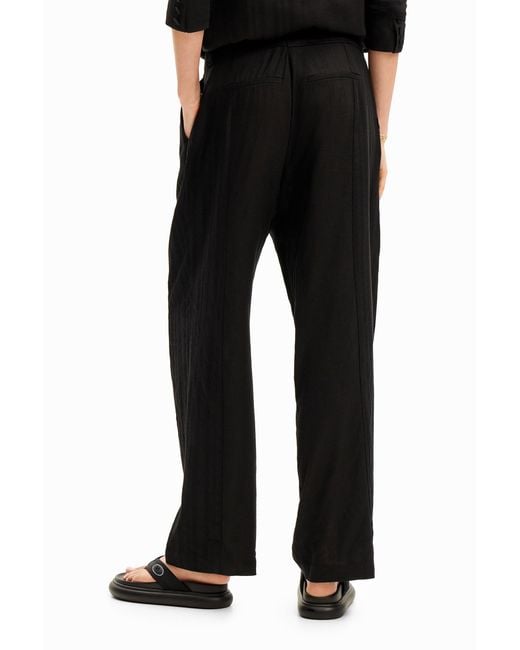 Desigual Black Rustic Tailored Trousers