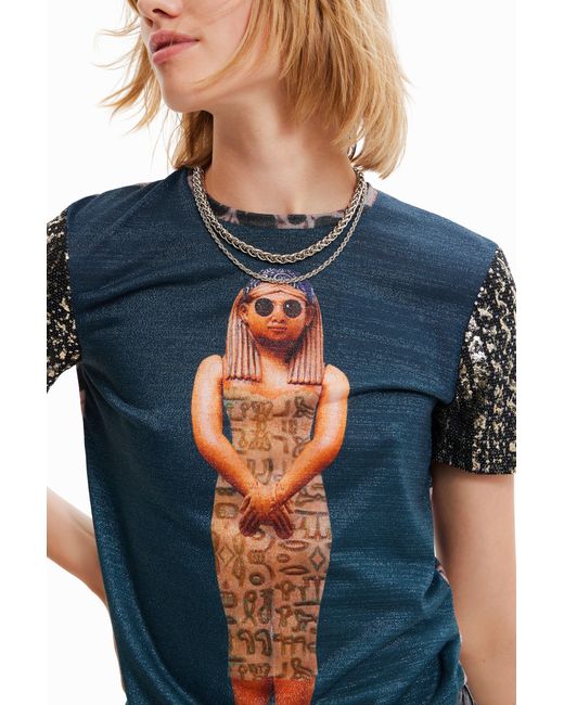 Desigual Blue Digital Arty T-Shirt