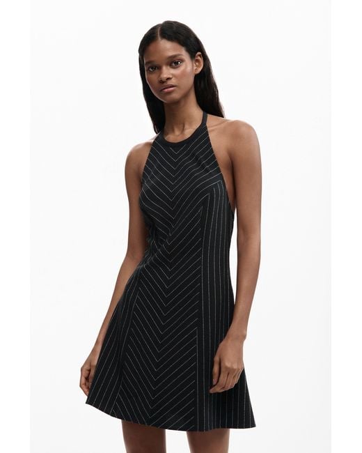 Desigual Black Mini Halter Dress
