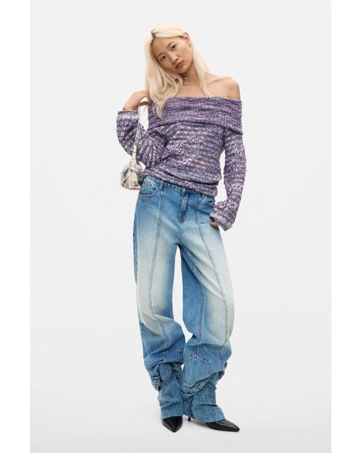 Desigual Blue Fine Knit Sweater