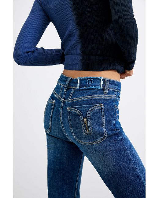 Desigual Blue Flare Jeans