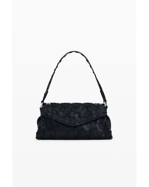 Desigual Black Small Braided Bag, Polyurethane