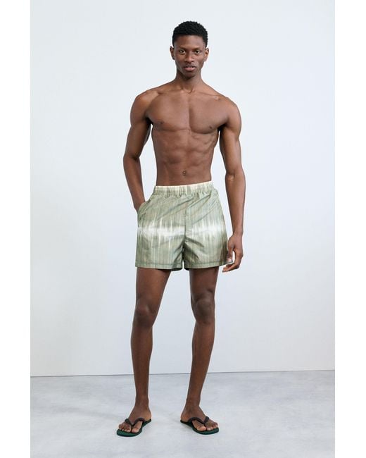 Desigual White Gradient Boxer Swimsuit, Polyester for men