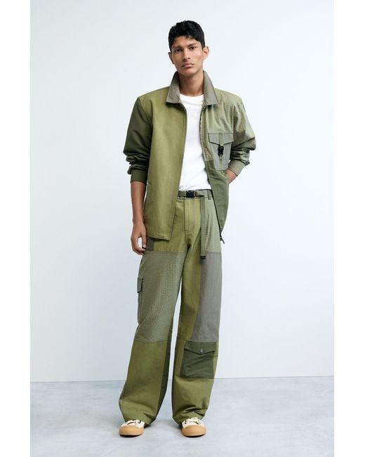 Desigual Green Military Jacket Pockets for men