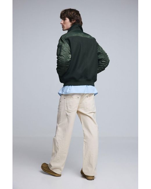 Desigual Green Bomber Jacket Cloth for men