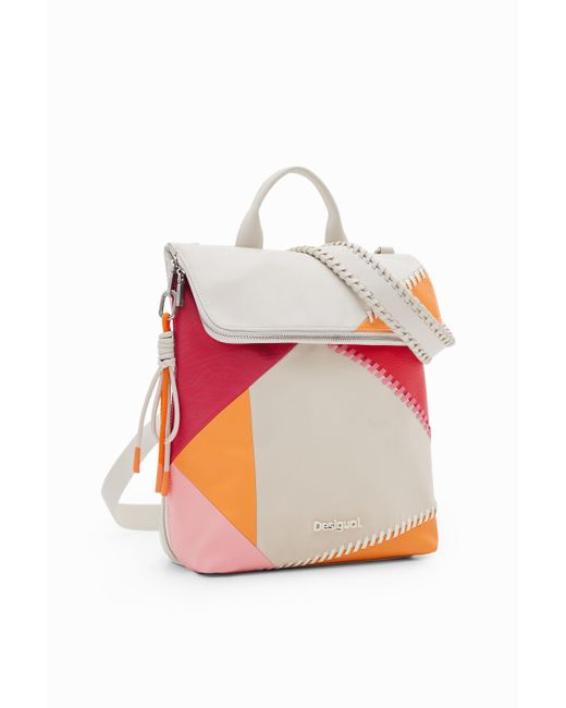 Desigual Multicolor M Multi-position Patchwork Backpack
