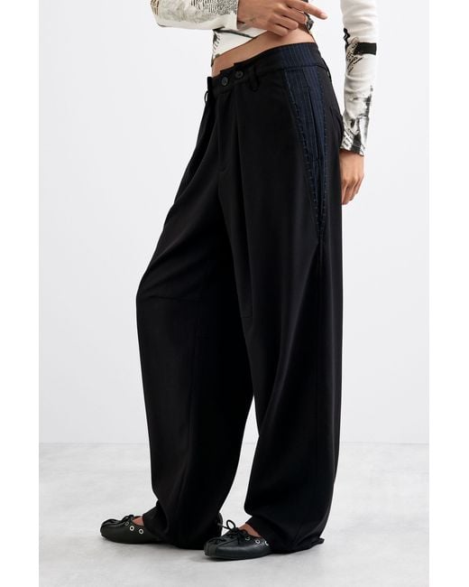Desigual Blue Straight Long Trousers