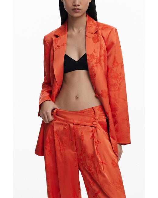 Desigual Embroidered Plain Long Pants
