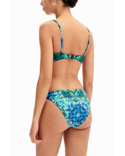 Desigual Blue Tie-Dye Bikini Bottom