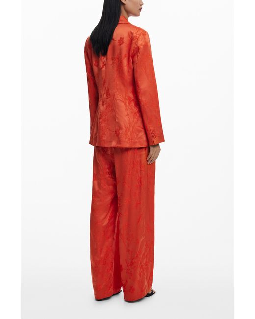 Desigual Embroidered Plain Long Pants