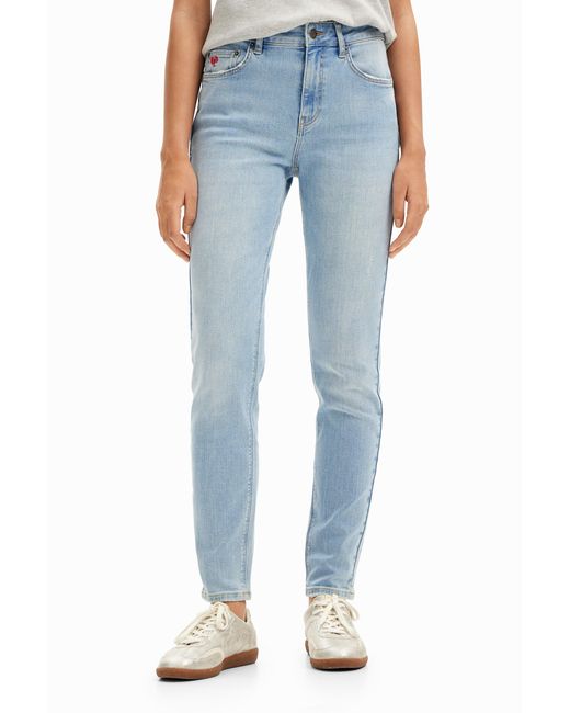 Desigual Blue Slim Push-Up Jeans, Cotton
