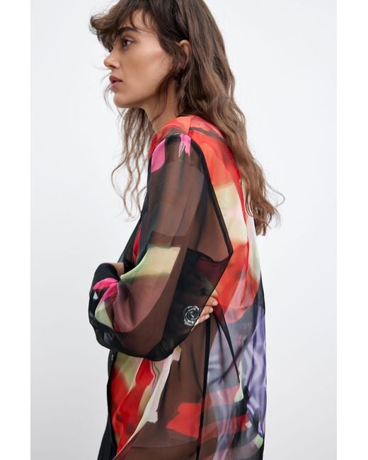 Desigual Black Long-Sleeved Dress M. C. Lacroix, Polyester