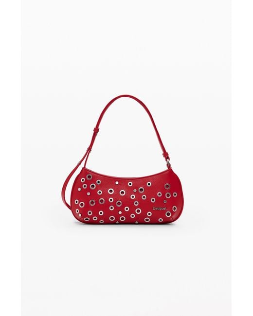 Desigual Red Studded Handbag