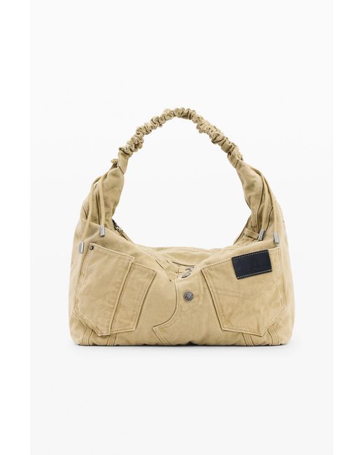 Desigual Metallic Large Denim Bag, Cotton