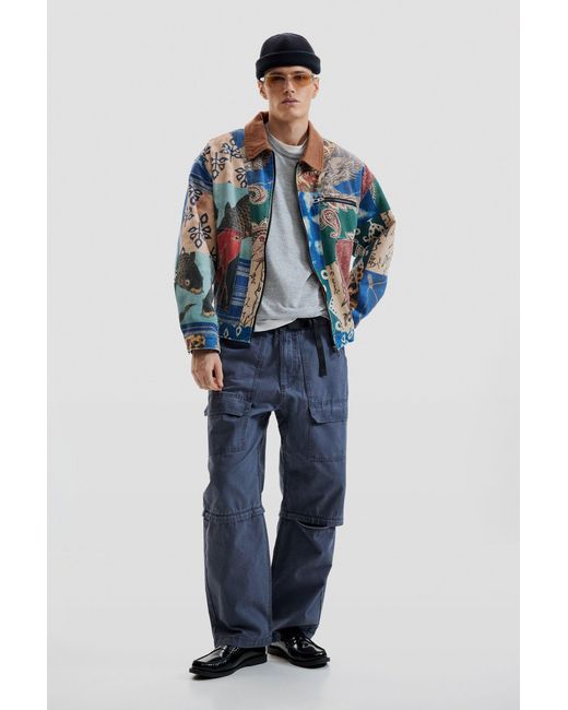 Giacca Patchwork, Uomo, Cotone, Bianco di Desigual in Blue da Uomo