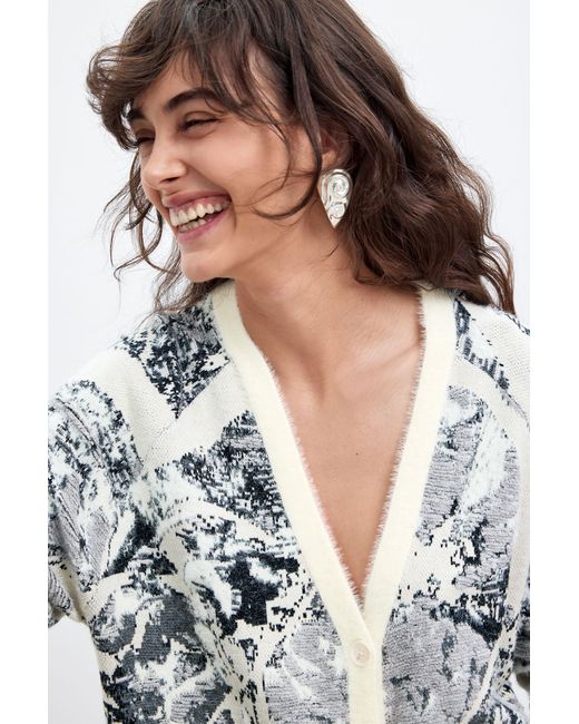 Desigual White Jacquard Sweater M. C. Lacroix