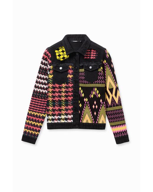 Desigual Black Patch Kit Jacket