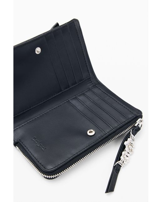 Desigual Black Medium Wallet, Polyurethane