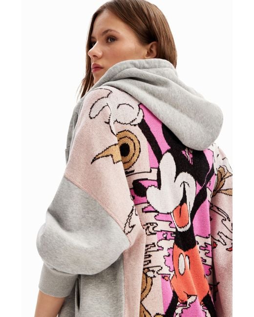 Desigual Oversized Jacquard Mickey Mouse Sweatshirt in Pink Lyst UK