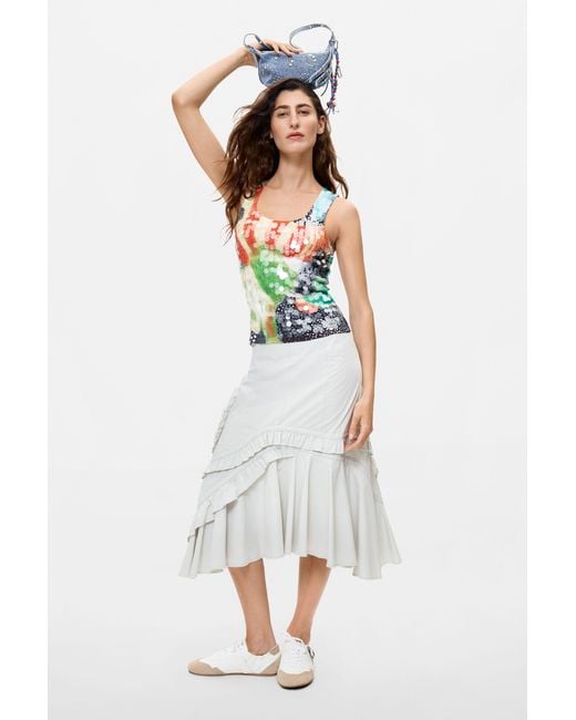 Desigual Blue Small Denim Bag, Cotton