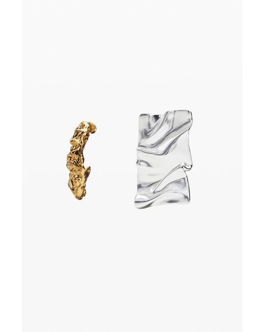 Desigual Multicolor Asymmetric Earrings And Plated Zalio