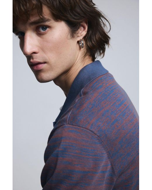 Desigual Blue Polo Jacquard, Cotton for men