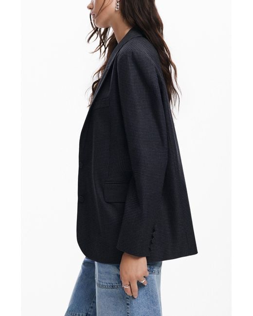 Desigual Blue Asymmetric Blazer