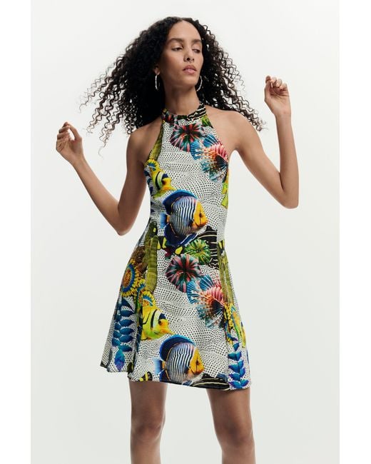 Desigual White Dress Designed By Mr. Christian Lacroix